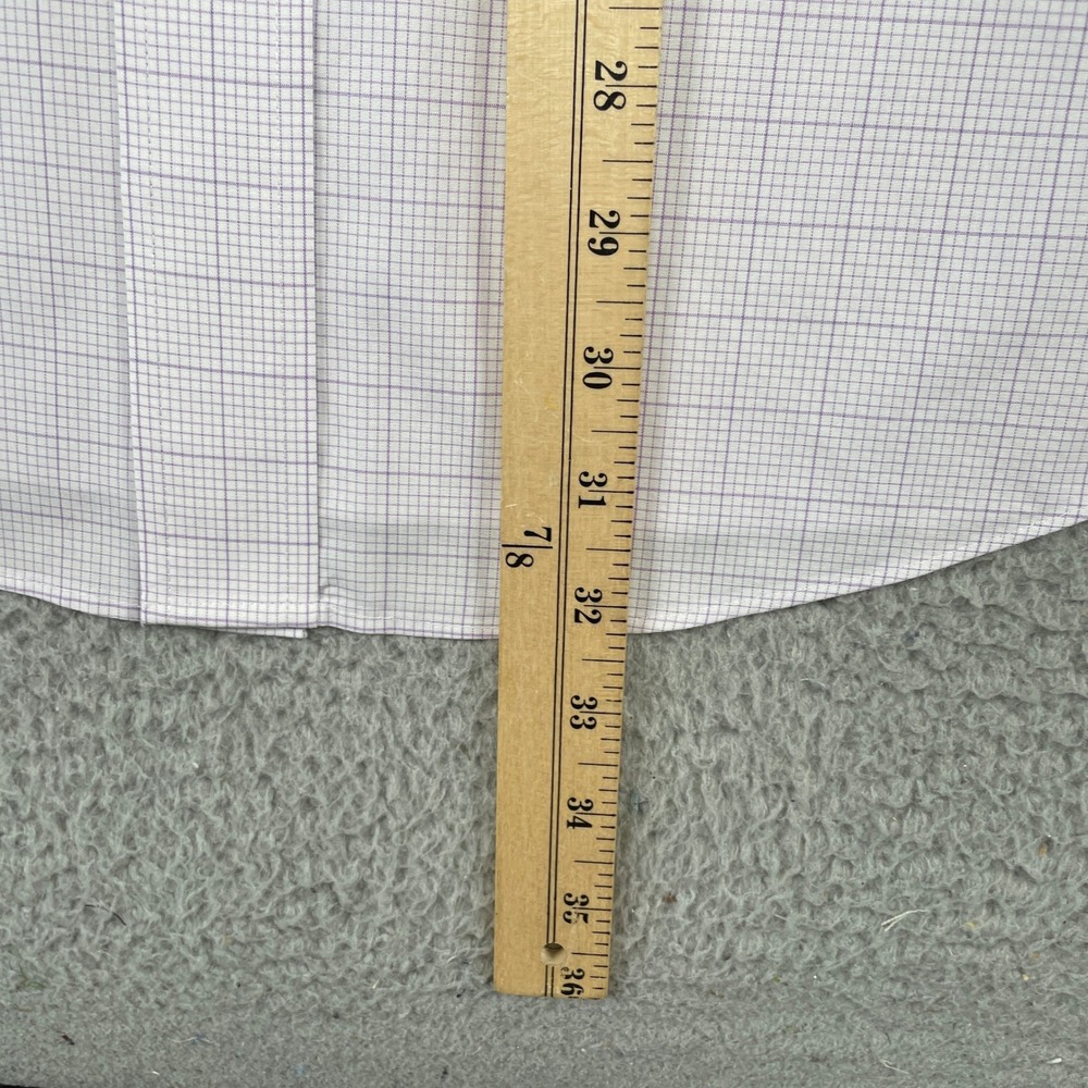 Jos. A. Bank Dress Shirt Mens 17-33 Purple Traveler Travel Tech Tailored Check - Picture 7 of 8